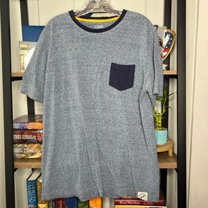 Chaps Blue Short Sleeve Tee with Pocket